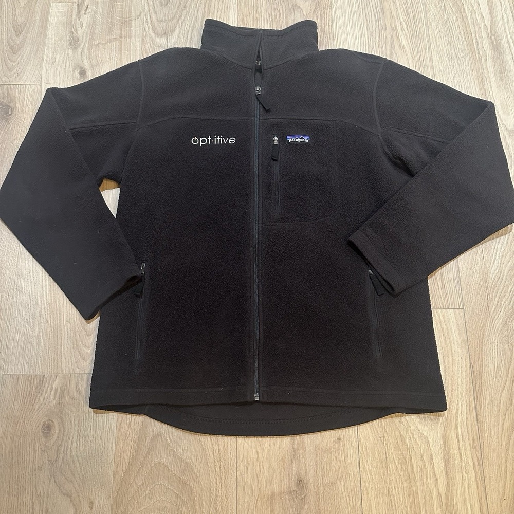 Patagonia Synchilla Full Zip Fleece Jacket Mens Large Company Logo Outdoor‎